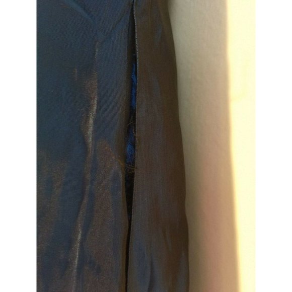 Zum Zum by Niki Livas vintage Formal Dress Size 9 Iridescent blue Modesty Beaded - Picture 4 of 9